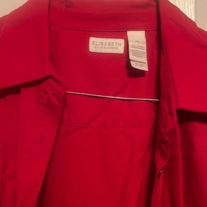 Red Elizabeth by Liz Claiborne thick button down cotton shirt